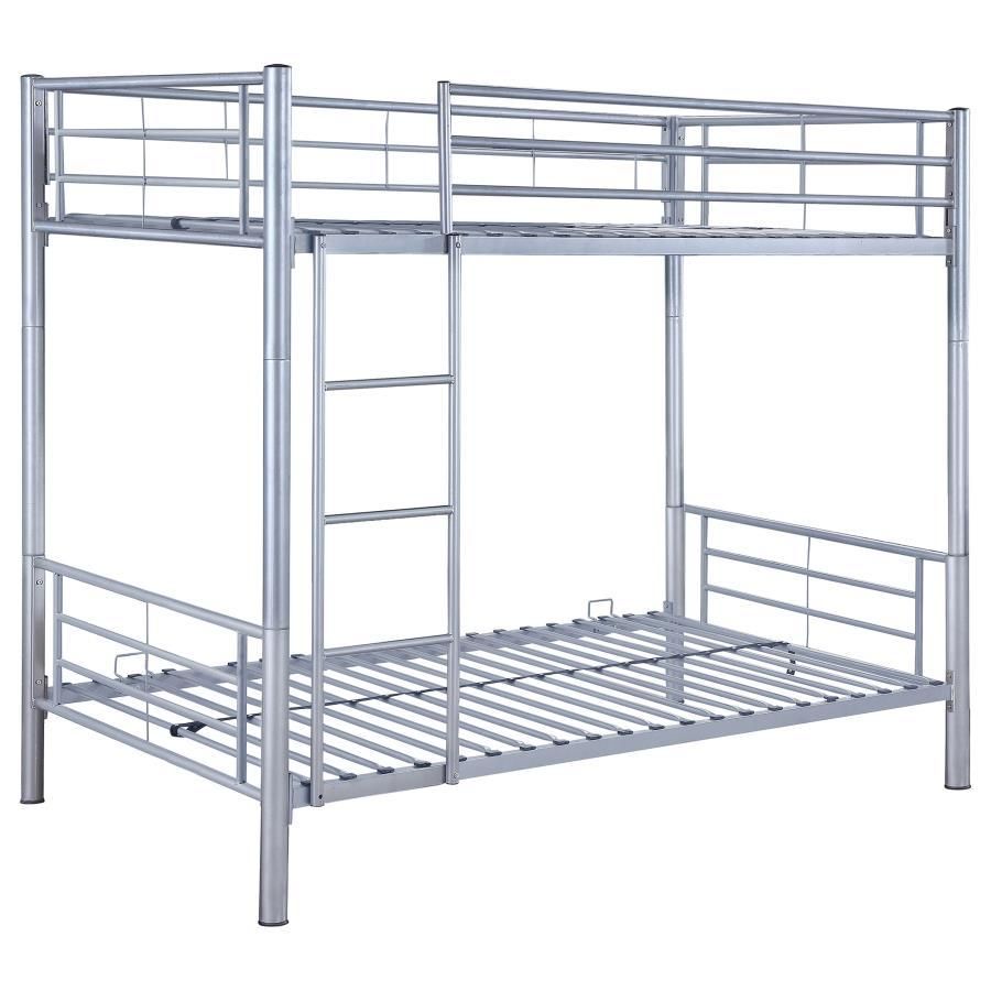 Hayward - Twin Over Twin Bunk Bed - Silver