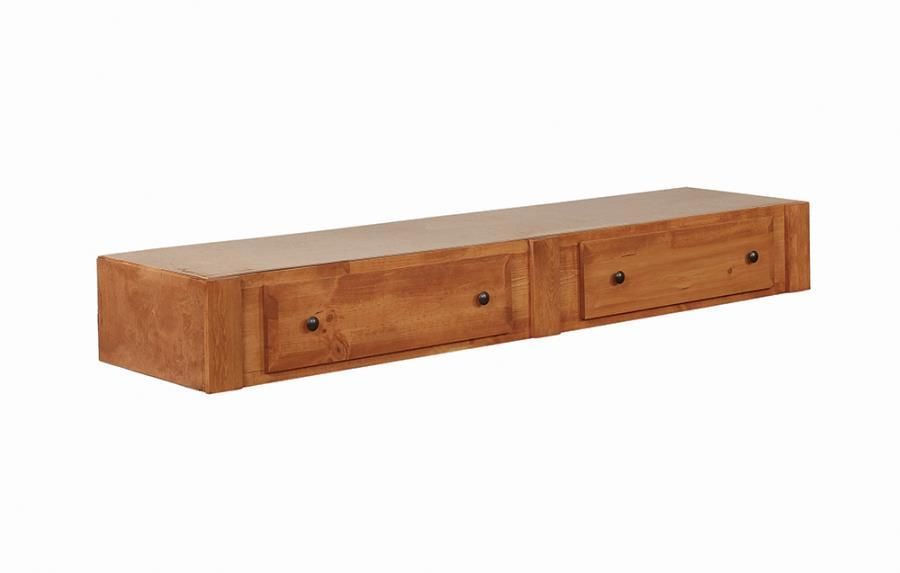 Wrangle Hill - 2-Drawer Under Bed Storage - Amber Wash