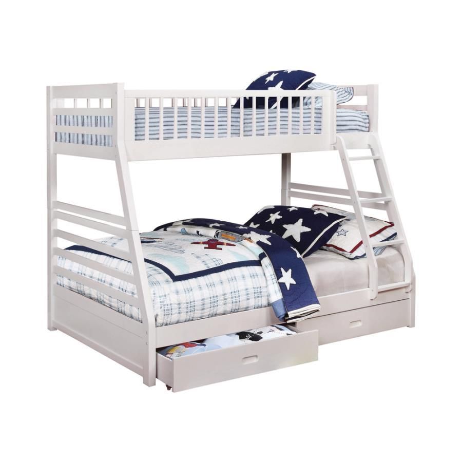 Ashton - Twin Over Full 2-Drawer Bunk Bed - White