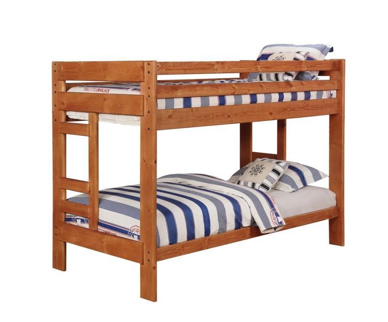 Wrangle Hill - Twin Over Twin Bunk Bed - Amber Wash