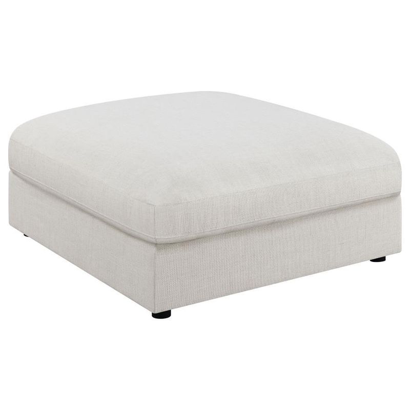 Serene - Upholstered Rectangular Ottoman - Beige