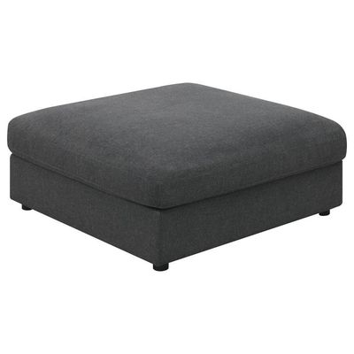 Serene - Upholstered Rectangular Ottoman - Charcoal