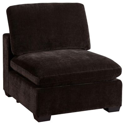 Lakeview - Upholstered Armless Chair - Dark Chocolate