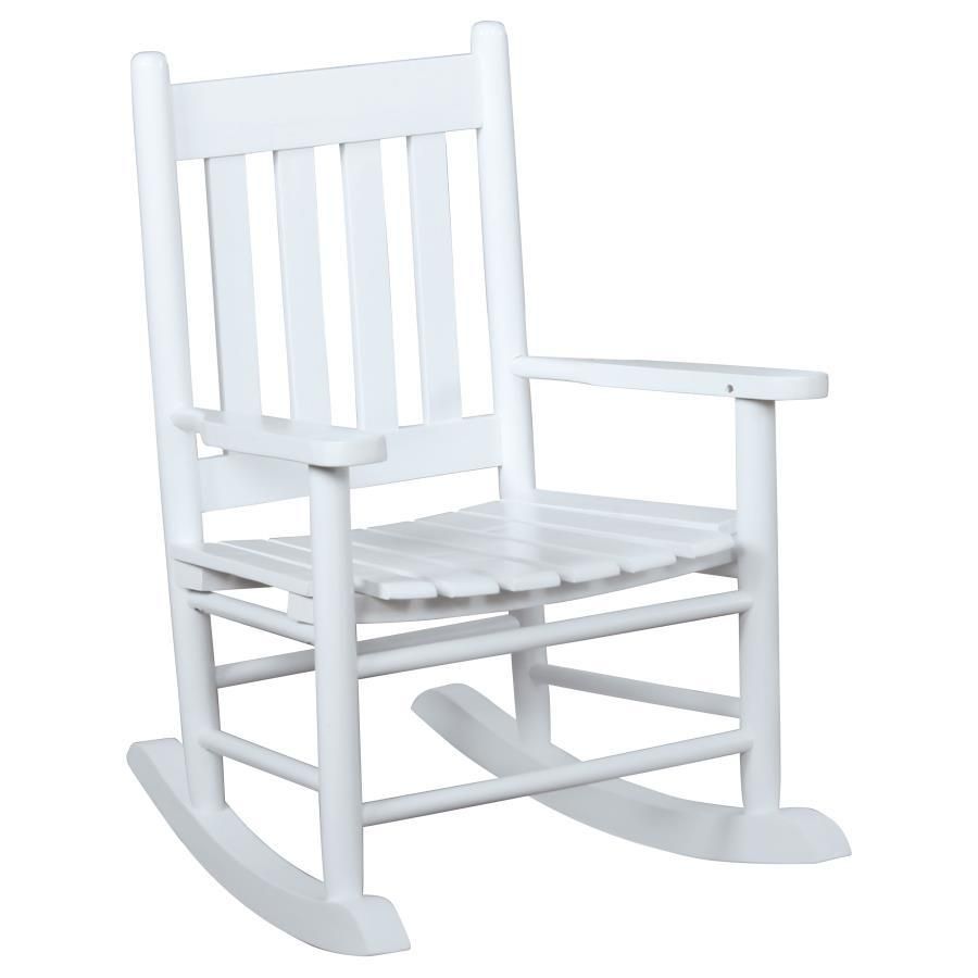 Annie - Slat Back Youth Rocking Chair - White