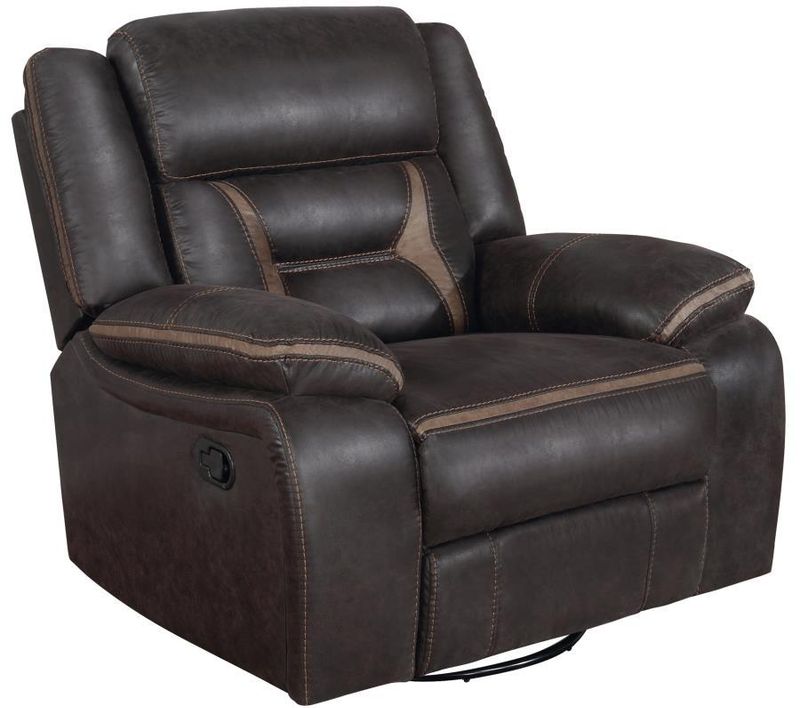 Greer - Upholstered Tufted Back Glider Recliner - Brown