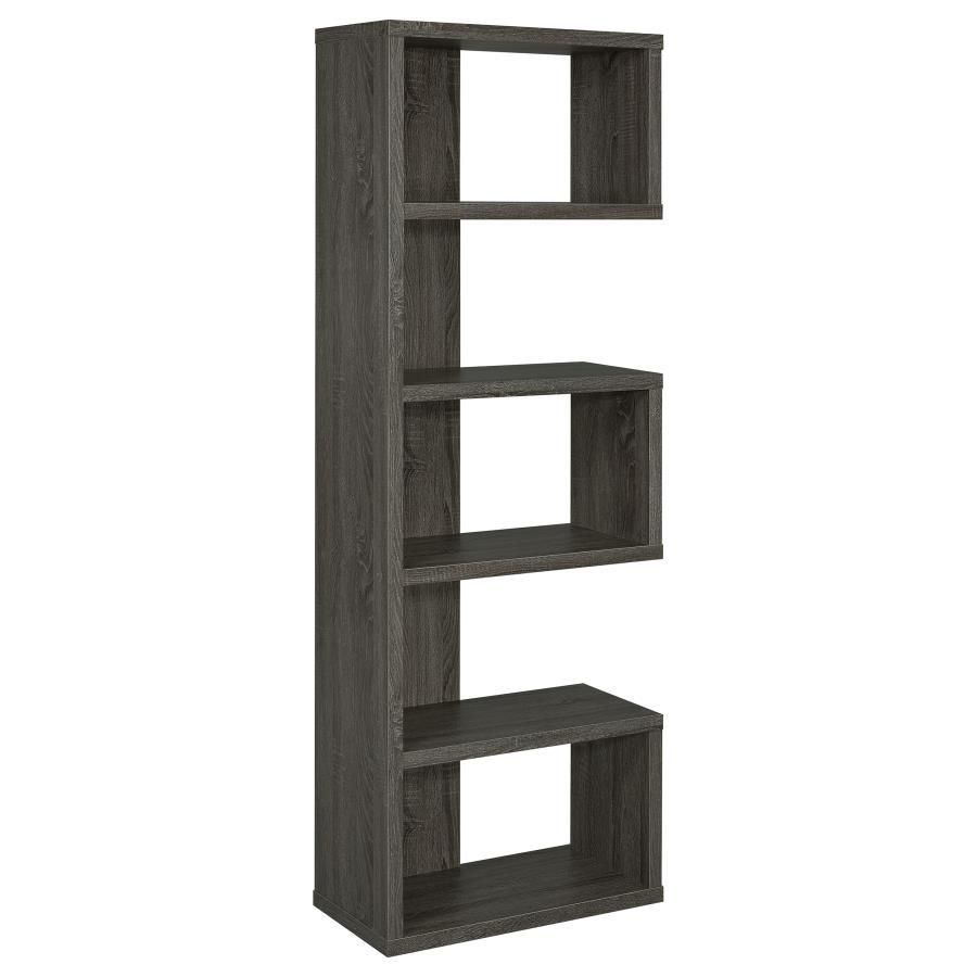 Joey - 5-Tier Bookcase - Weathered Gray