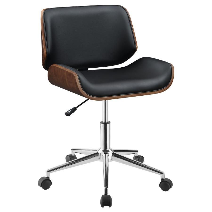 Addington - Adjustable Height Office Chair - Black And Chrome