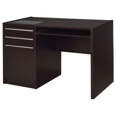 Halston - Rectangular Connect-It Office Desk - Cappuccino