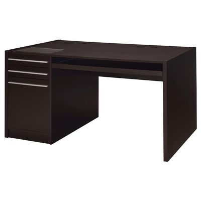 Halston - 3-Drawer Connect-it Office Desk - Cappuccino