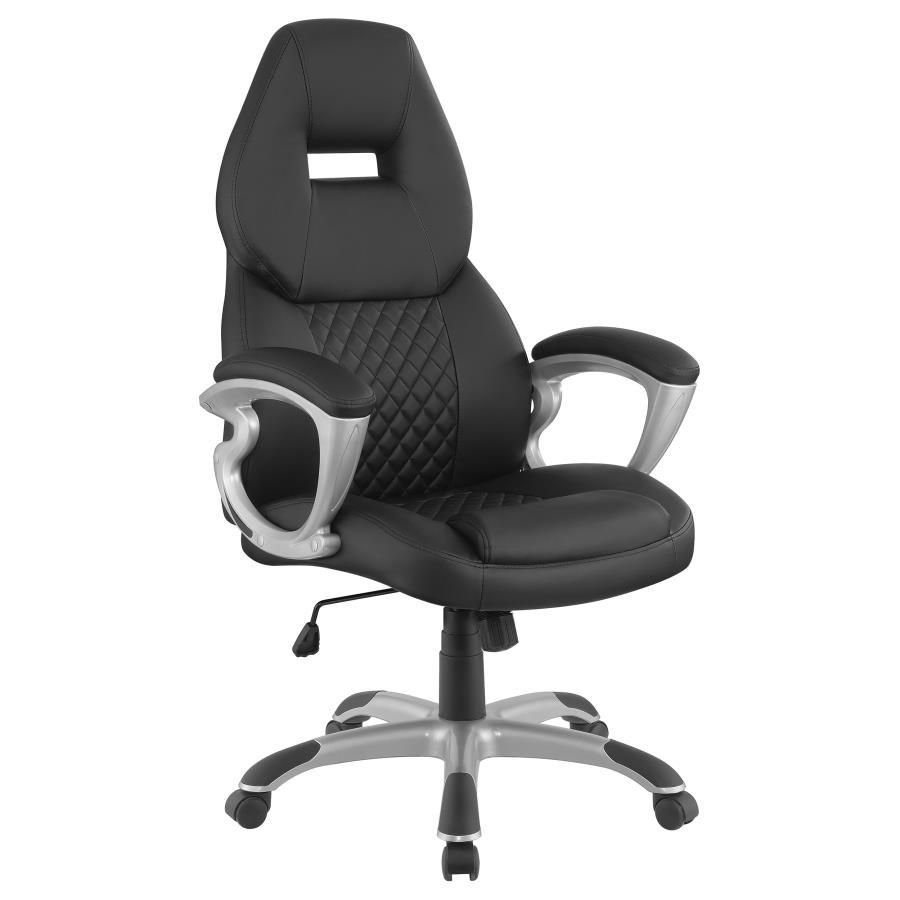 Bruce - Adjustable Height Office Chair - Black And Silver