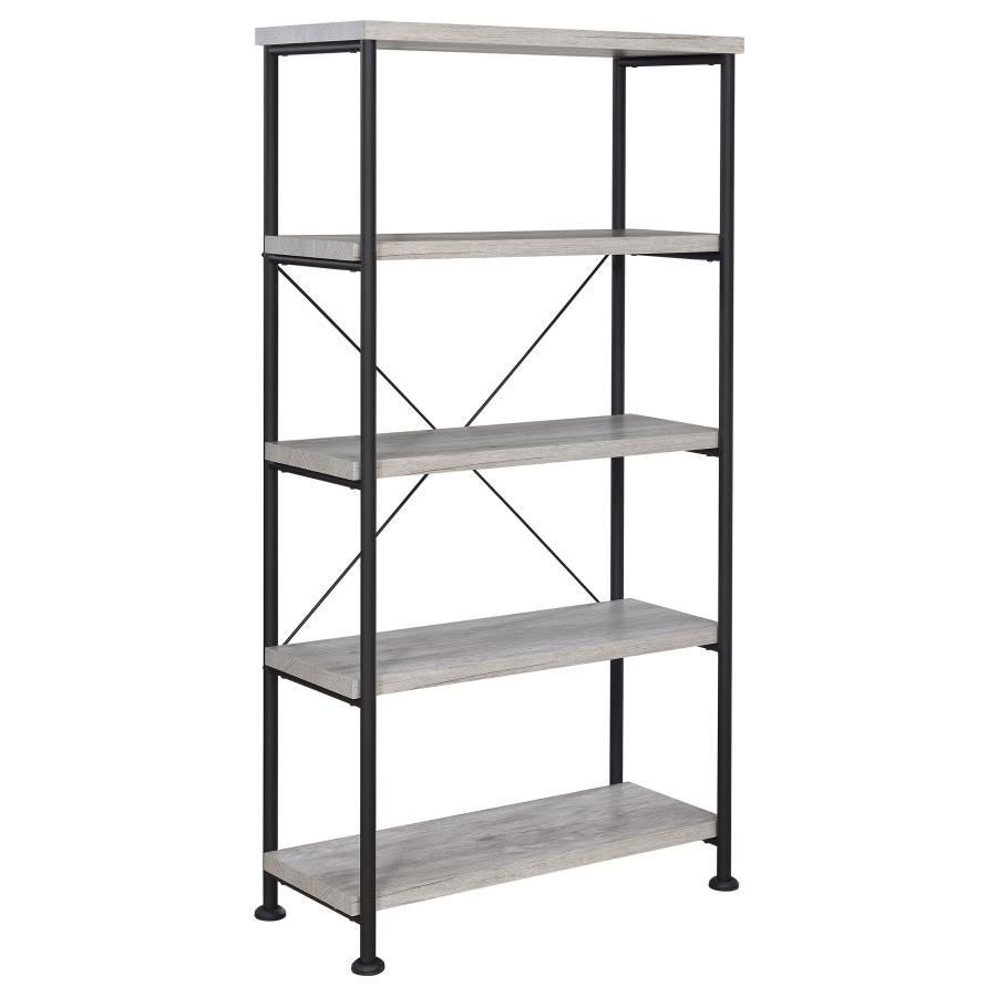 Analiese - 4-Shelf Bookcase - Gray Driftwood