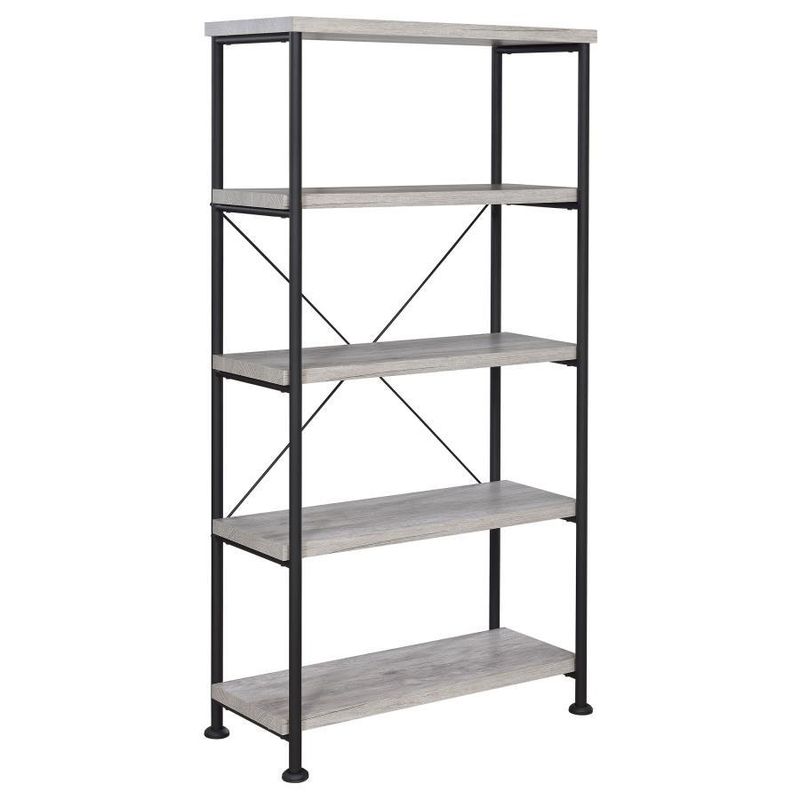 Analiese - 4-Shelf Bookcase - Gray Driftwood