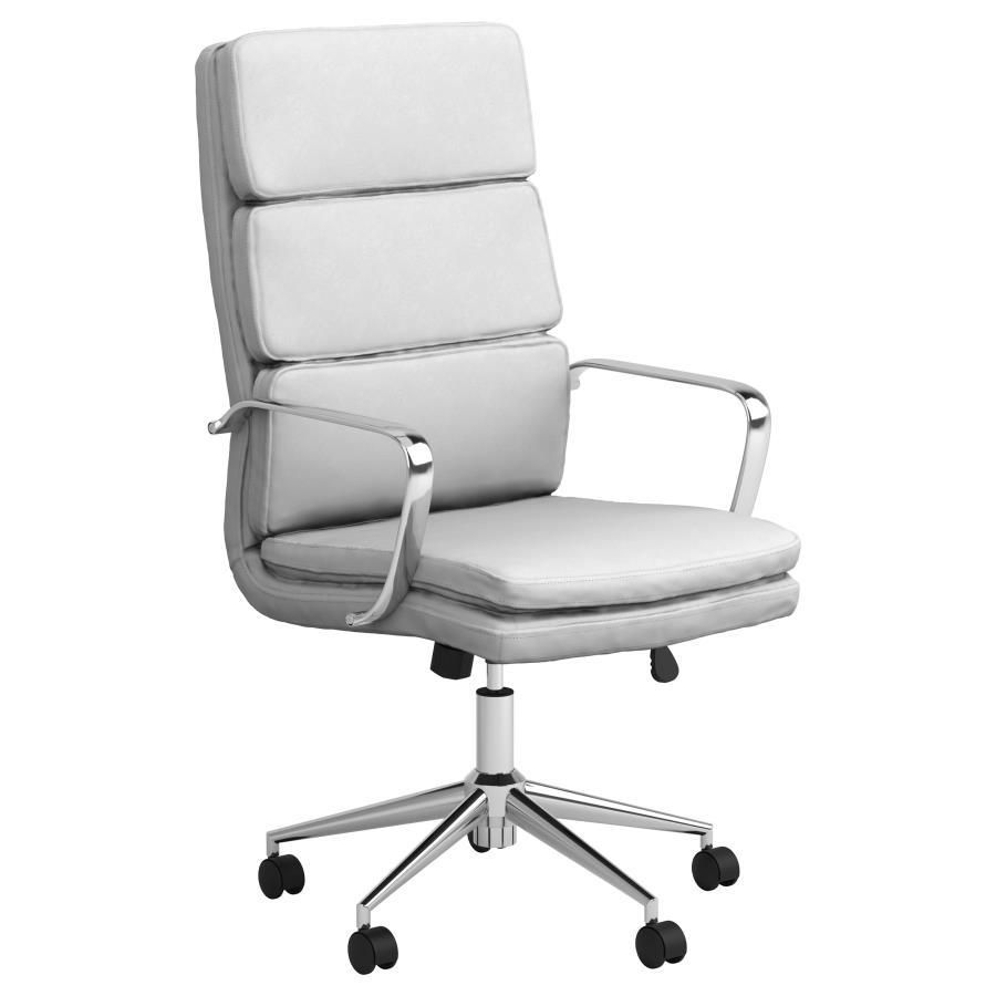 Ximena - High Back Upholstered Office Chair - White