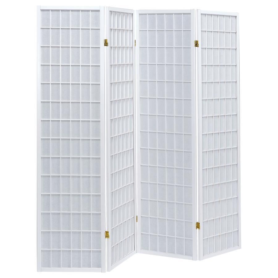 Roberto - 4-Panel Folding Screen - White
