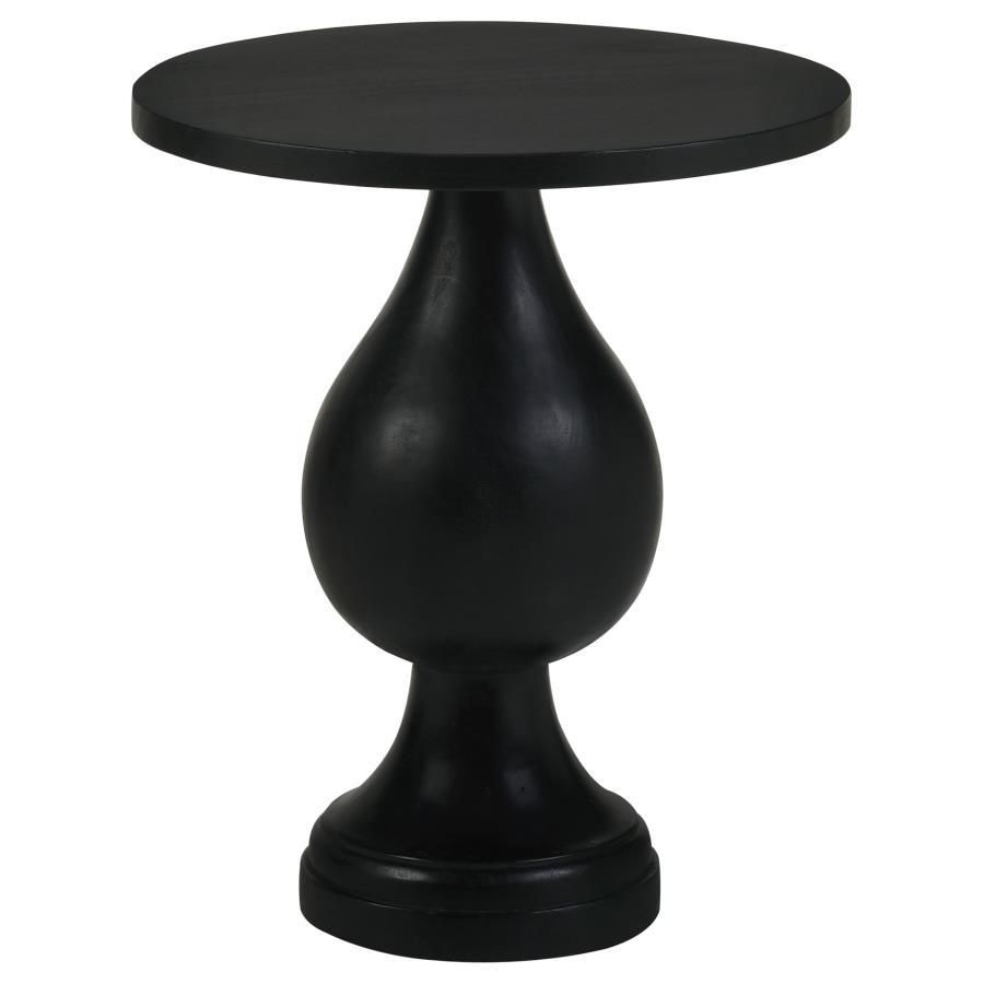Dianella - Round Pedestal Accent Table - Black Stain