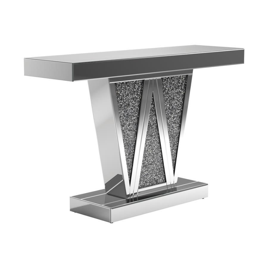 Crocus - Rectangular Console Table - Silver