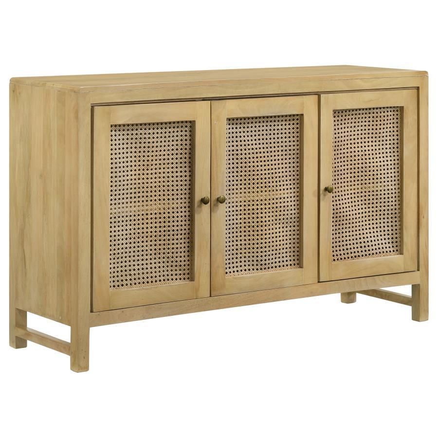 Zamora - Rectangular 3-Door Accent Cabinet - Natural