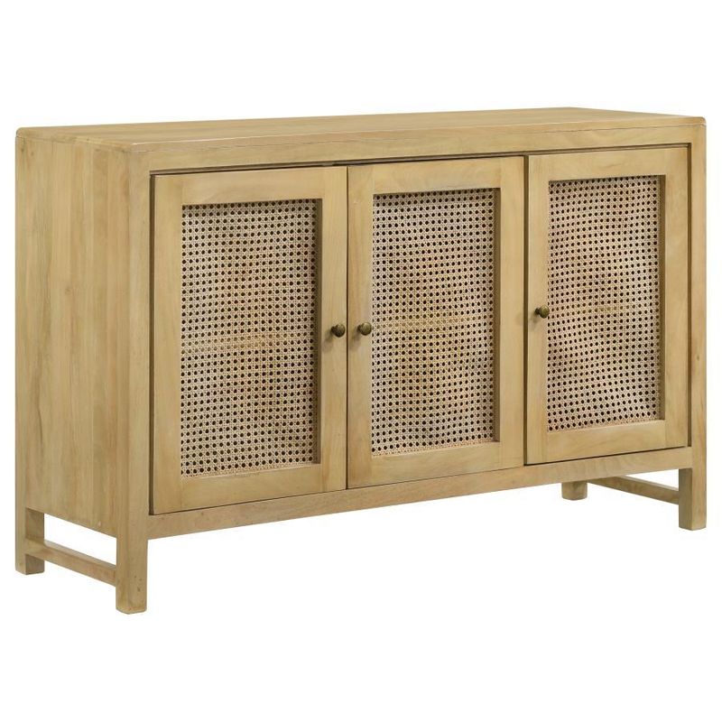 Zamora - Rectangular 3-Door Accent Cabinet - Natural