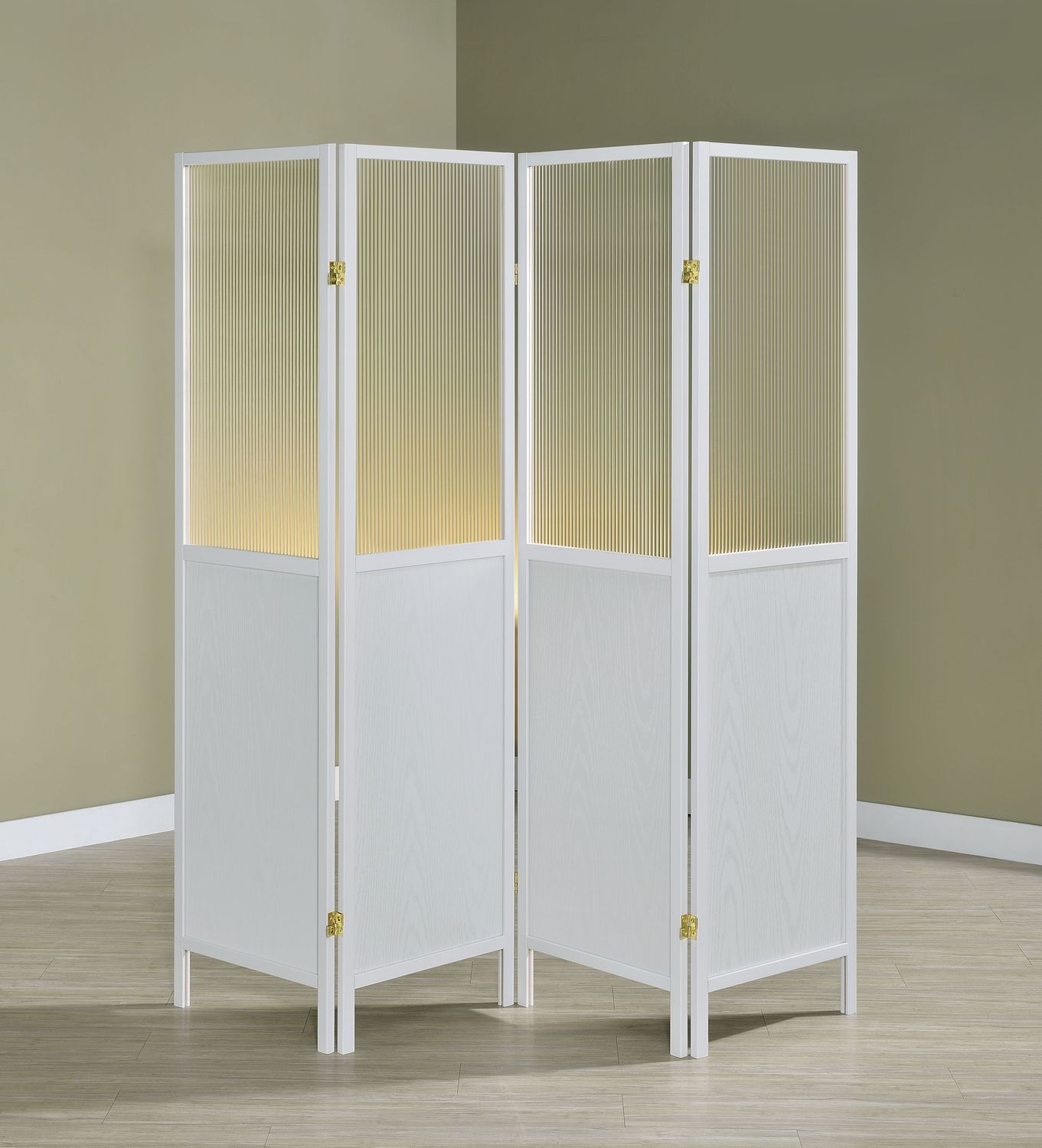 Mattison - 4 Panel Room Divider - White