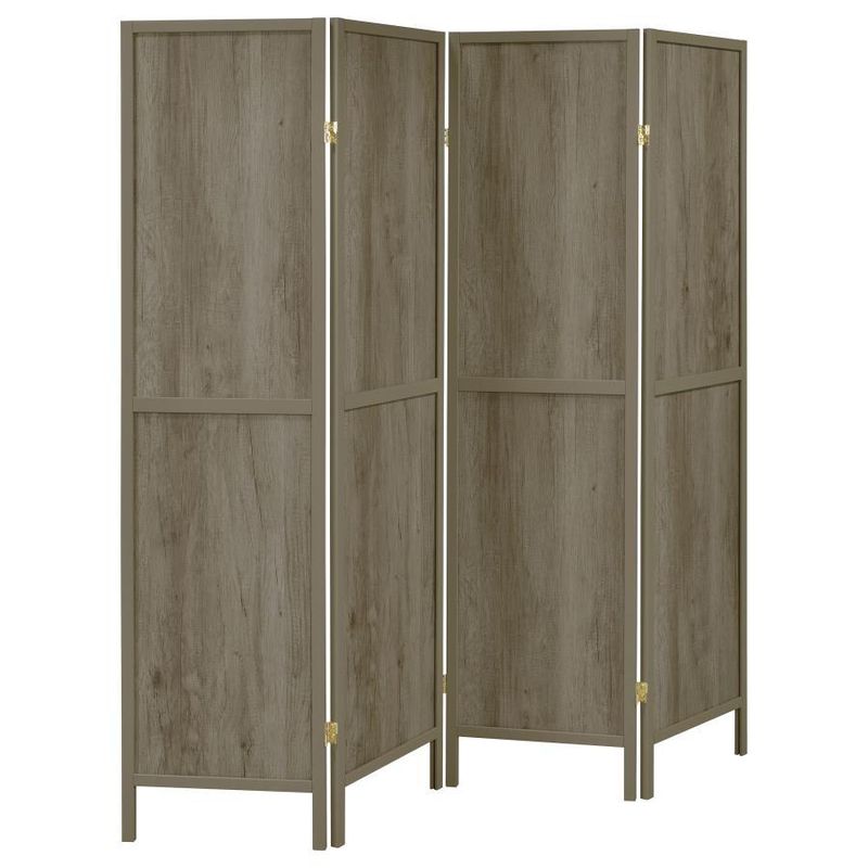 Deepika - 4-panel Folding Screen - Gray Driftwood