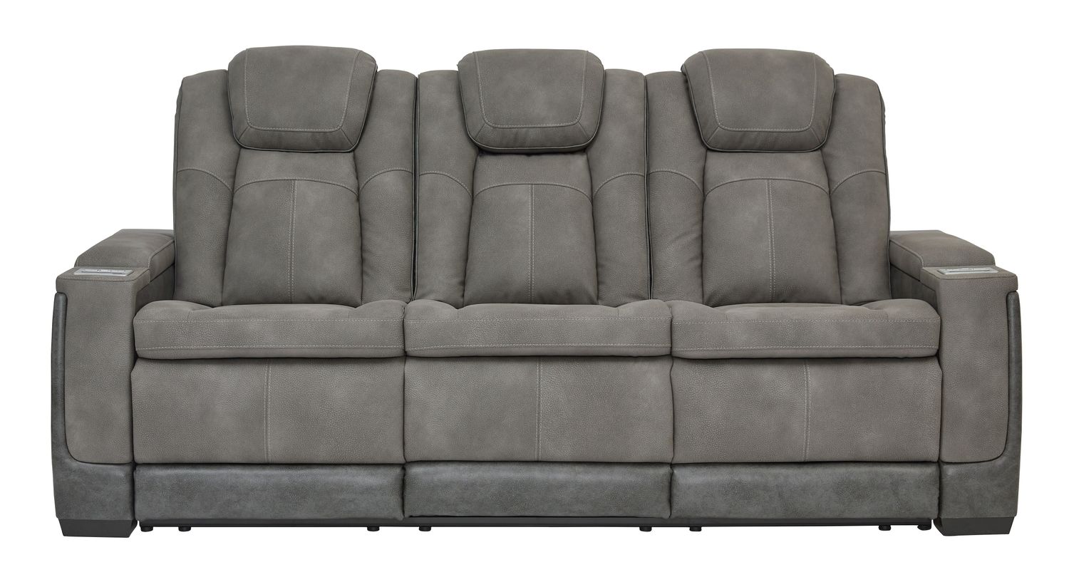 Next-gen Durapella - Slate - Pwr Rec Sofa With Adj Headrest