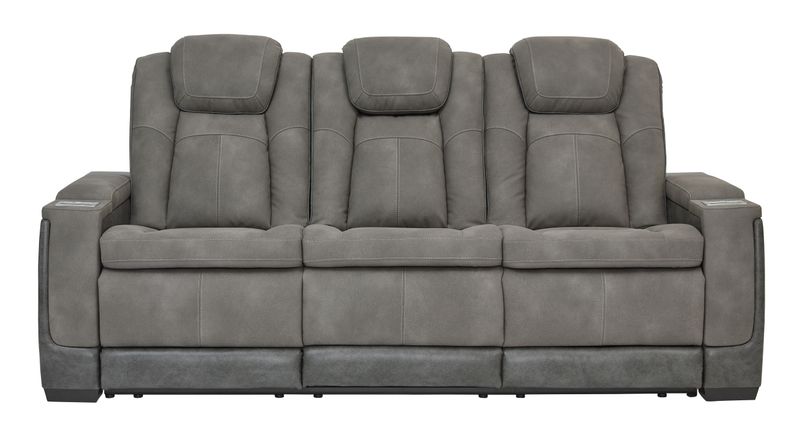 Next-gen Durapella - Slate - Pwr Rec Sofa With Adj Headrest