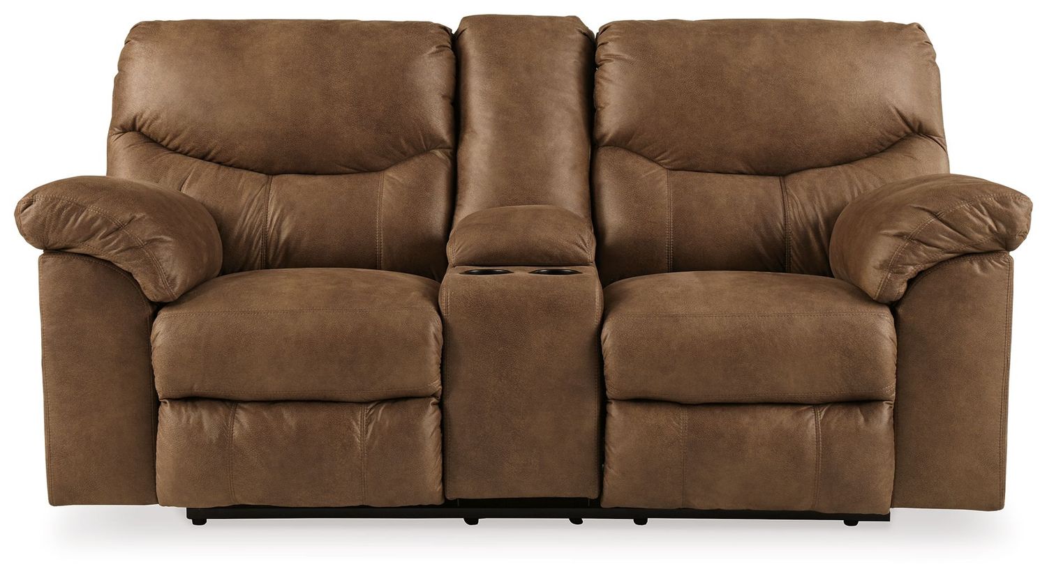 Boxberg - Light Brown - Dbl Rec Loveseat W/Console