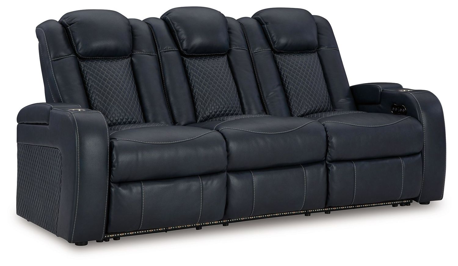 Fyne-dyme - Sapphire - Power Reclining Sofa With Adj Headrest