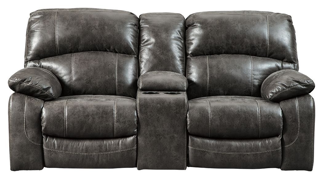 Dunwell - Steel - Pwr Rec Loveseat/Con/Adj Hdrst