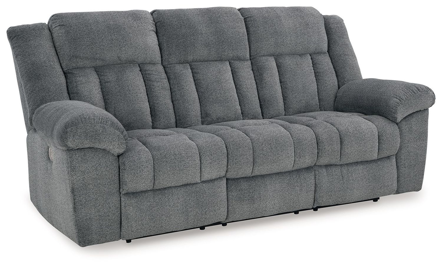 Tip-off - Slate - Power Reclining Sofa With Adj Headrest