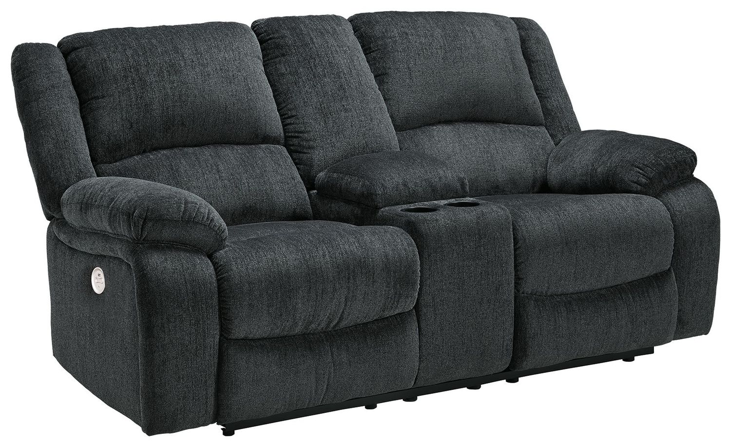 Draycoll - Slate - Dbl Rec Pwr Loveseat W/Console