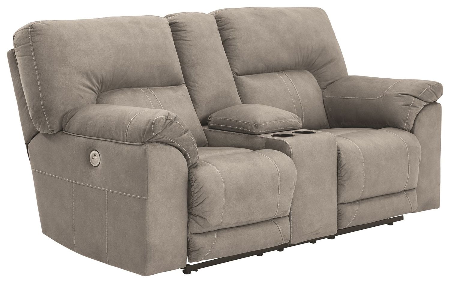 Cavalcade - Slate - Dbl Rec Pwr Loveseat W/Console