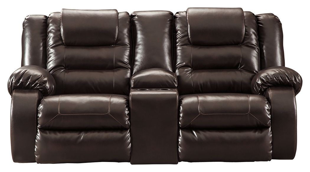 Vacherie - Chocolate - Dbl Rec Loveseat W/Console