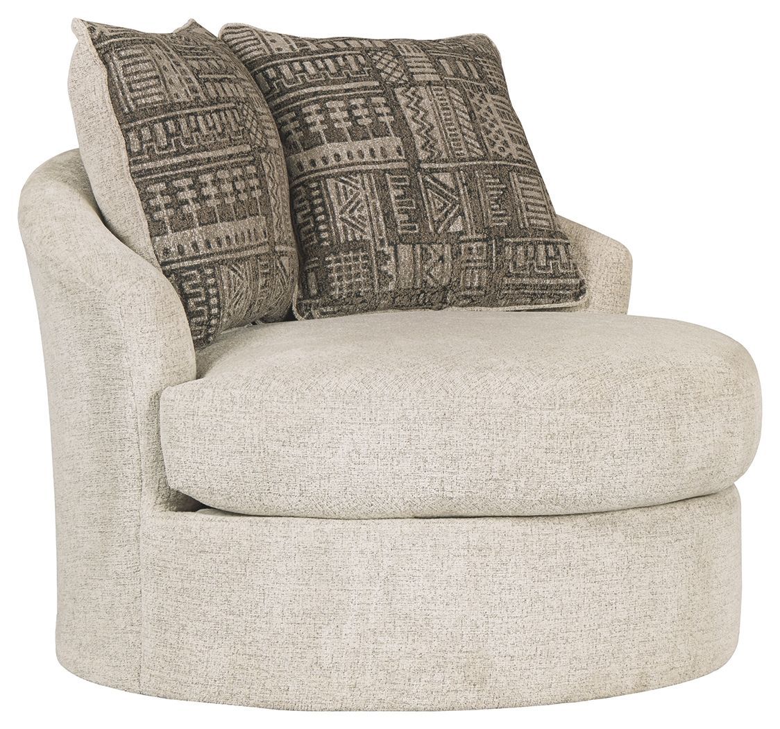 Soletren - Stone - Swivel Accent Chair