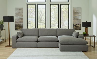 Elyza - Smoke - Right Arm Facing Corner Chaise 3 Pc Sectional