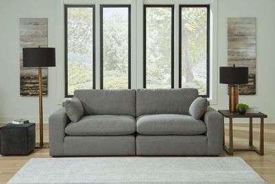 Elyza - Smoke - Loveseat 2 Pc Sectional