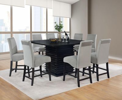 Stanton - 9 Piece Dining Set - Black And Gray