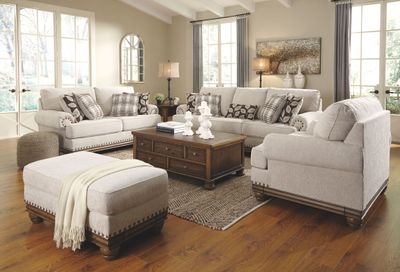 Harleson - Wheat - 4 Pc. - Sofa, Loveseat, Chair And Half, Ottoman