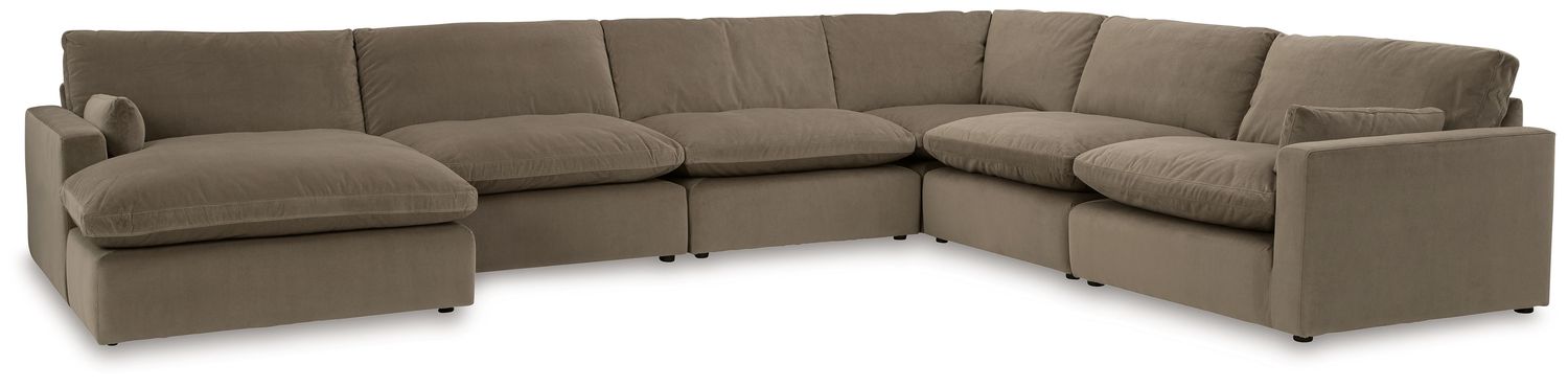 Sophie - Cocoa - 6-Piece Sectional With Laf Corner Chaise