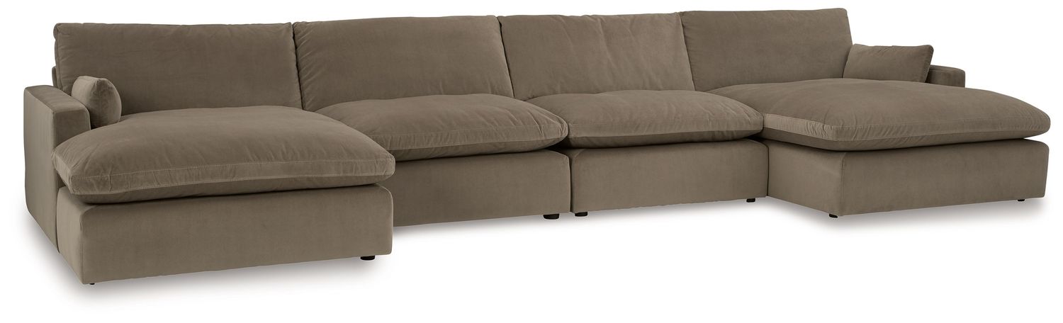 Sophie - Cocoa - 4-Piece Sectional With Laf Corner Chaise