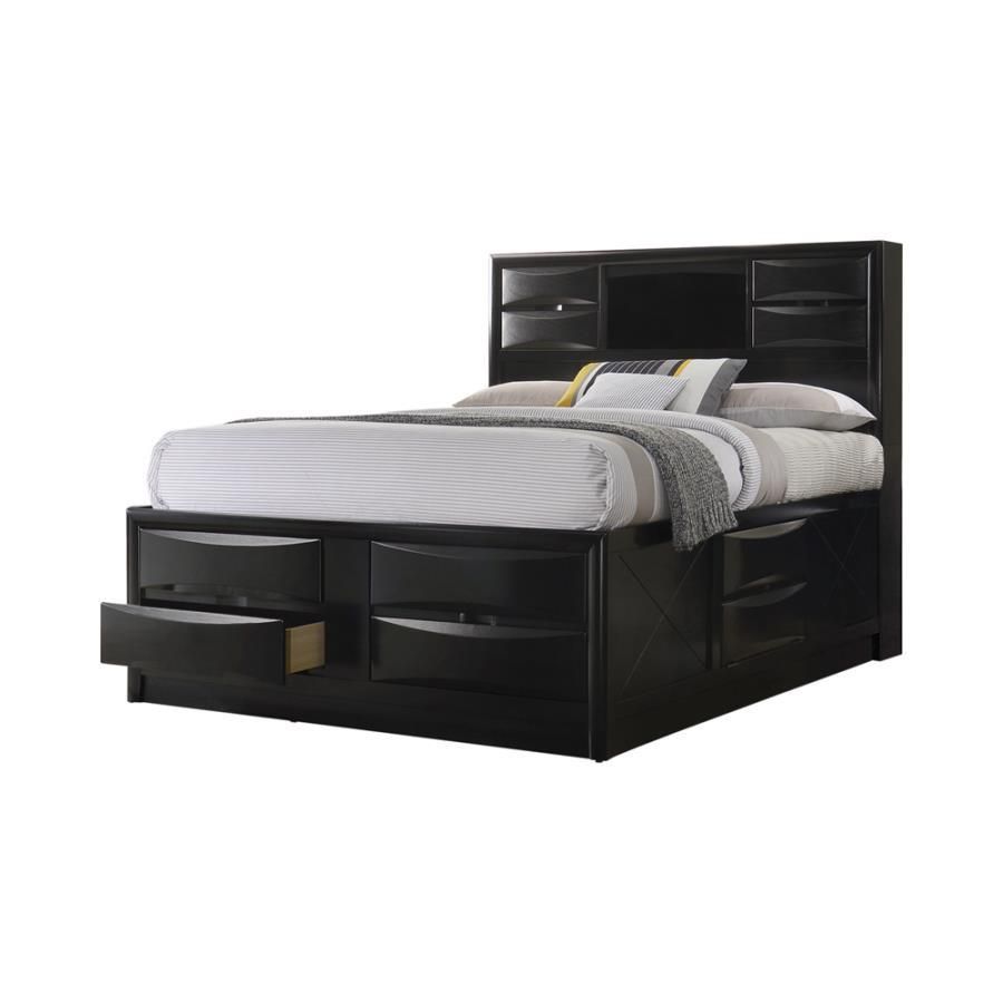 Briana - Eastern King Platform Storage Bed - Black