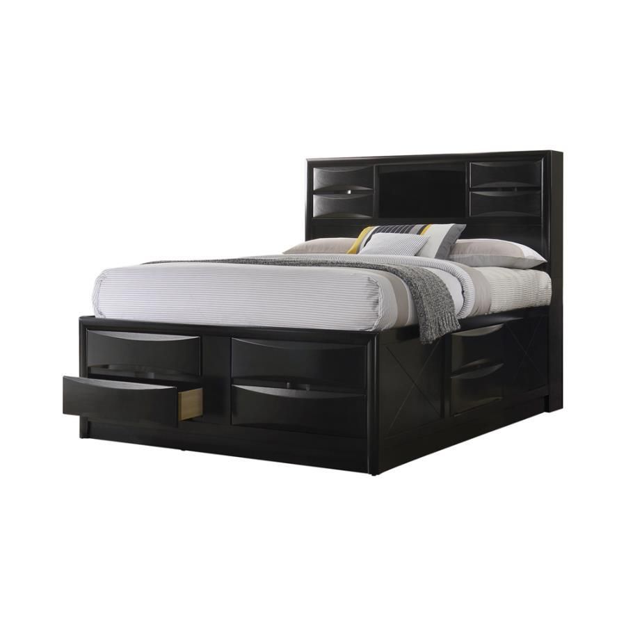 Briana - Queen Platform Storage Bed - Black