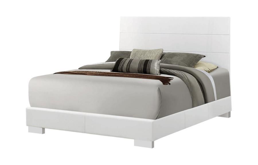 Felicity - California King Panel Bed - Glossy White