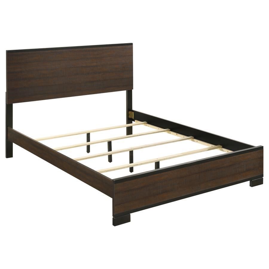 Edmonton - Eastern King Panel Bed - Rustic Tobacco