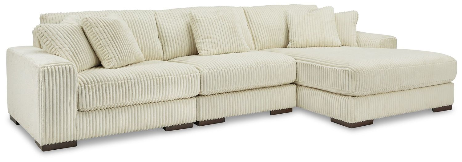 Lindyn - Ivory - 3-Piece Sectional With Raf Corner Chaise