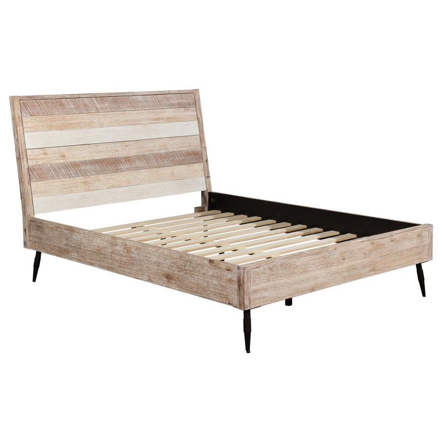 Marlow - Eastern King Platform Bed - Rough Sawn Multi