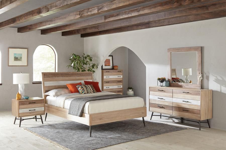 Marlow - 4 Piece Eastern King Bedroom Set - Rough Sawn Multi