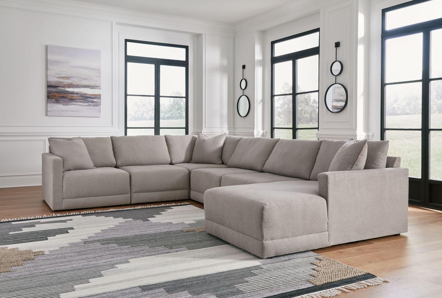 Katany - Shadow - Right Arm Facing Corner Chaise 6 Pc Sectional
