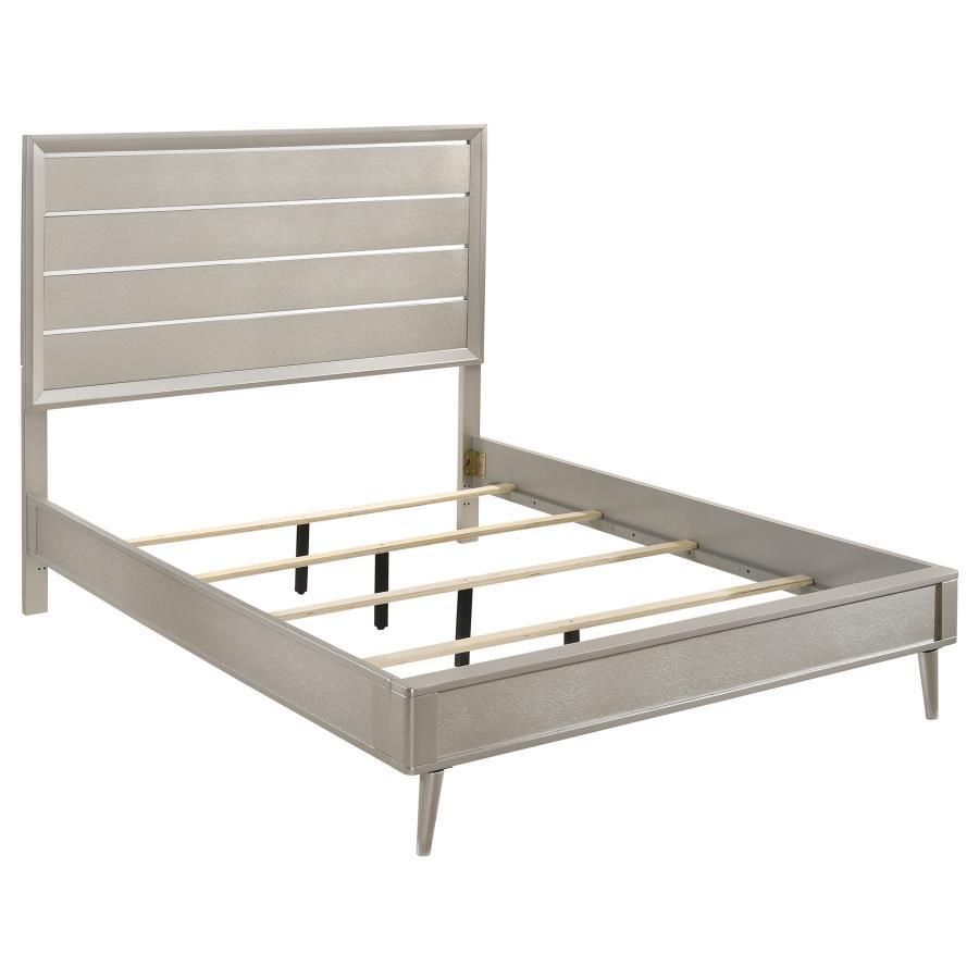 Ramon - Queen Panel Bed - Metallic Sterling