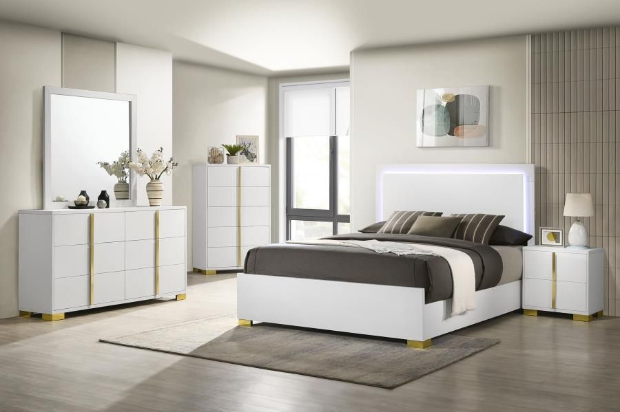 Marceline - Full Bed 5 Piece Set - White